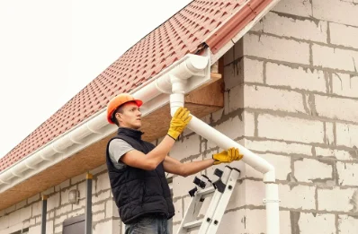 Pose et remplacement de gouttières à Luzinay